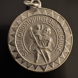 925 Sterling Silver Vintage Saint Christopher Medal